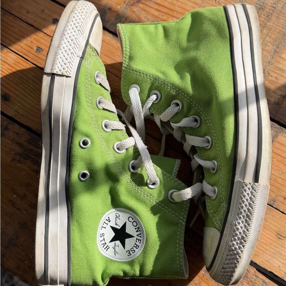 Converse Lime Green Canvas Sneakers